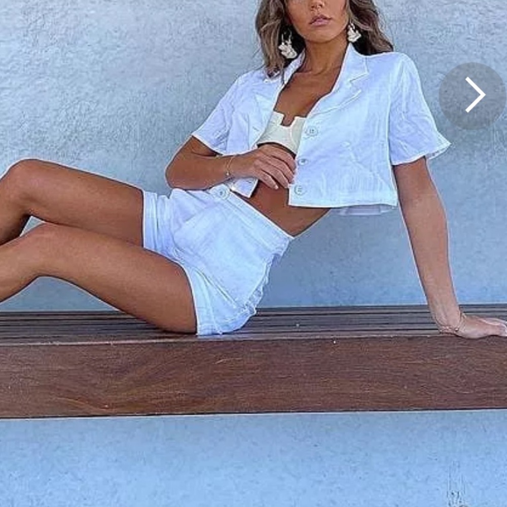 Addison Set White Women's Shorts princess Polly - Picture 7 of 9
